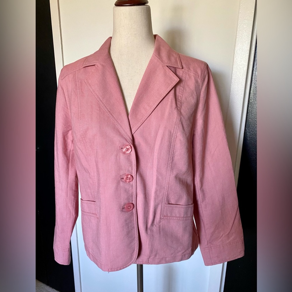 Ann Taylor Factory Pink Blazer, Size 12P
